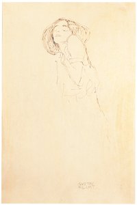 Nő balról alkotó: Gustav Klimt
