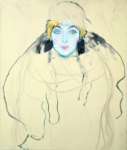 Womans Head Női fej, 1917 alkotó: Gustav Klimt