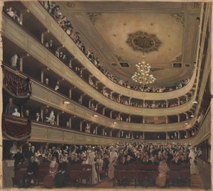 Nézőtér a régi Burgtheaterben alkotó: Gustav Klimt