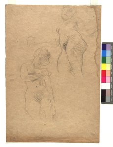 Zwei Studien weiblicher Akte alkotó: Gustav Klimt