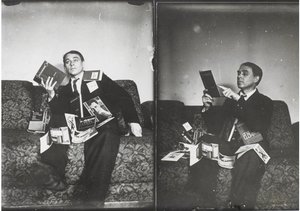 Alexey Kruchenykh kettős portréja alkotó: Gustav Klutsis