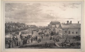 Chevalier Gardes Throwgh Krasnoye Selo parádéja, 1848