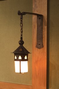 Lámpapár, 1904-1913 körül (réz és üveg) alkotó: Gustav Stickley