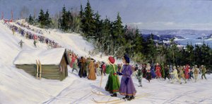 Síverseny Fjelkenbakkenben (olaj, vászon)