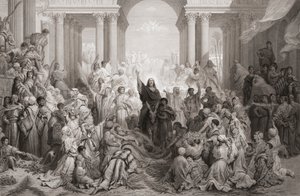 Krisztus belépése Jeruzsálembe alkotó: Gustave (after) Dore