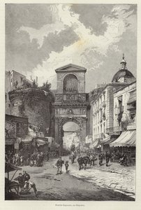 Porta Capuana Nápolyban alkotó: Gustave Bauernfeind