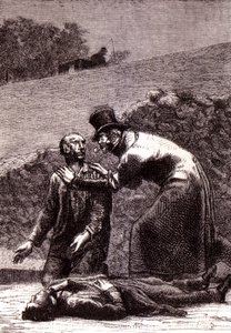 Javert felismeri Valjeant – Victor Hugo „Les Misérables” című művében, ill. írta: Brion, szerk. Hetzel és Lacroix alkotó: Gustave Brion
