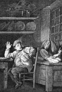 Le vol de Jean Valjean – Victor Hugo „Les Miserables” című könyvében, ill. írta: Brion, szerk. Hetzel és Lacroix alkotó: Gustave Brion