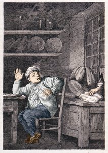 Jean Valjean repülése - Victor Hugo „Les Miserables” című könyvében, ill. írta: Brion, szerk. Hetzel és Lacroix alkotó: Gustave Brion
