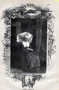 Simplice nővér portréja – Gustave Brion (1824-1877) illusztrációja a Victor Hugo (1802-1885) „A nyomorultak – első rész: Fantine” című művéhez, 1862 alkotó: Gustave Brion