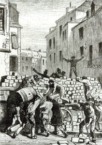 A barikád, Victor Hugo (1802-85) "Les Miserables" című művéből készült illusztráció
