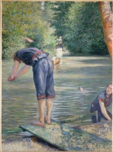 Fürdőzők alkotó: Gustave Caillebotte