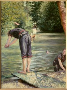 Fürdőzők. Gustave Caillebotte (1848-1894) festménye alkotó: Gustave Caillebotte