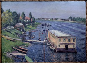 Csónakgarázs Argenteuilban. Gustave Caillebotte (1848-1894) festménye alkotó: Gustave Caillebotte