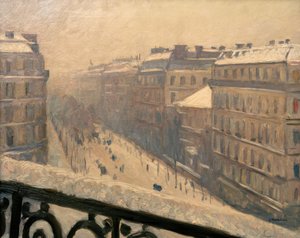 Boulevard Haussmann, hóhatás alkotó: Gustave Caillebotte