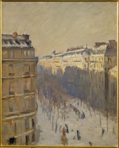 Boulevard Haussmann, hóhatás alkotó: Gustave Caillebotte