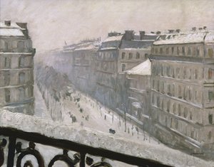 Boulevard Haussmann a hóban, 1879 vagy 1881 alkotó: Gustave Caillebotte