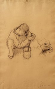 Tanulmány házfestőknek alkotó: Gustave Caillebotte