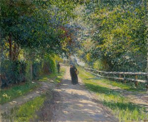 Német: Allee der Villa des Fleurs in Trouville A Trouville-i Villa des Fleurs sugárútja alkotó: Gustave Caillebotte