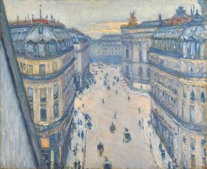 Halévy utca, kilátás a hetedik emeletről alkotó: Gustave Caillebotte