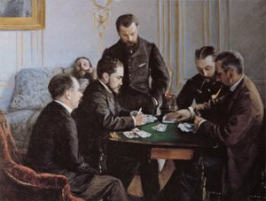 A Besigue Party, 1881 körül. alkotó: Gustave Caillebotte