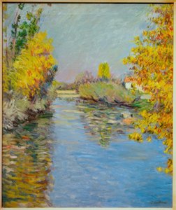 A Szajna kis karja, őszi hatás alkotó: Gustave Caillebotte