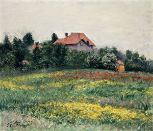 Normandia Vidék; Normandiai táj, 1884 alkotó: Gustave Caillebotte