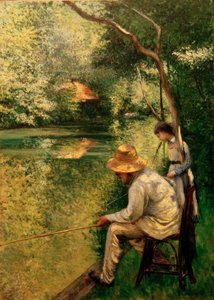 Horgászat alkotó: Gustave Caillebotte