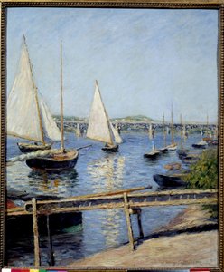 Vitorlások Argenteuilban Gustave Caillebotte (1848-1894) festménye 1888 V. 0,65x0,55 m Párizs, musee d