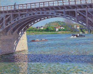 Az Argenteuil-híd és a Szajna; Az Argenteuil-híd és a Szajna, 1883 körül alkotó: Gustave Caillebotte