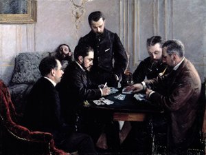 A Bezique-játék, 1881 alkotó: Gustave Caillebotte