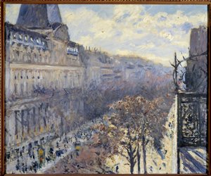 A Boulevard des Italians Párizsban Gustave Caillebotte (1848-1894) festménye 1880-as magángyűjtemény alkotó: Gustave Caillebotte