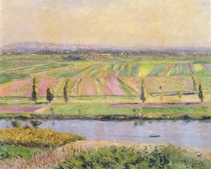 Gennevilliers síksága Argenteuil dombjairól, 1888 alkotó: Gustave Caillebotte