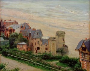 Trouville, a strand és a villák alkotó: Gustave Caillebotte