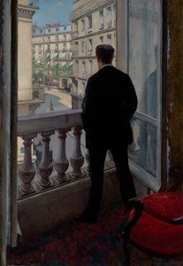 Fiatalember az ablakánál alkotó: Gustave Caillebotte