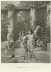 Nyári fürdő Pompejiben (mélynyomás)