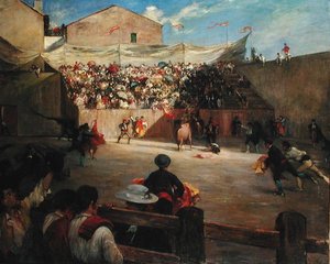Kiképzőharc Vizcayában, 1888 alkotó: Gustave Colin