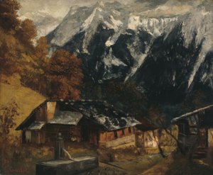 Egy alpesi jelenet alkotó: Gustave Courbet