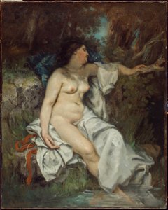 Patak mellett alvó fürdőző alkotó: Gustave Courbet