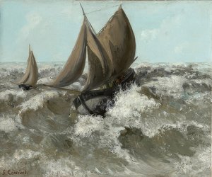 A vitorlás (tengeri tájkép). 1869 körül alkotó: Gustave Courbet