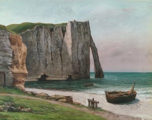 Felsen von Etretat (Étretat szikla). 1869 alkotó: Gustave Courbet