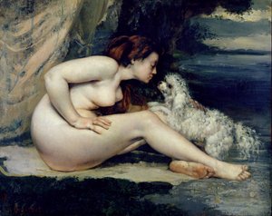 Női akt kutyával (Leotine Renaude portréja) 1861-62 (olaj, vászon)