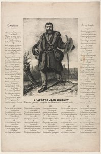 Jean Journet az egyetemes harmónia meghódításáért indul, 1850. alkotó: Gustave Courbet