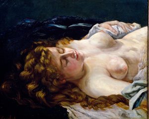 "Alvó fiatal vörös hajú" Gustave Courbet (1819-1877) festménye alkotó: Gustave Courbet