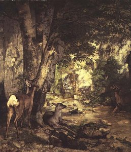 A szarvas istálló (részlet) alkotó: Gustave Courbet