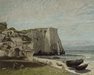 Etretat sziklái a vihar után alkotó: Gustave Courbet