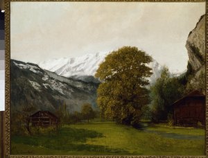 Táj Interlakenben, Svájcban alkotó: Gustave Courbet
