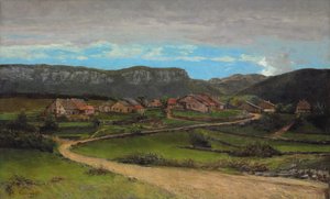 Ornans melletti táj, 1865 körül alkotó: Gustave Courbet