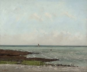 Mosók apálykor, Étretatban, 1866 vagy 1869 alkotó: Gustave Courbet