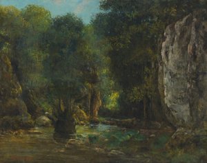Le Puits Noir (a Loue-szurdok) alkotó: Gustave Courbet